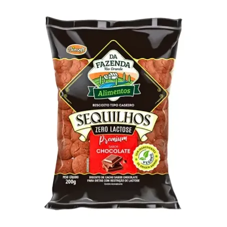 SEQUILHOS CHOCOLATE ZERO LAC 200G - BIOSOFT
