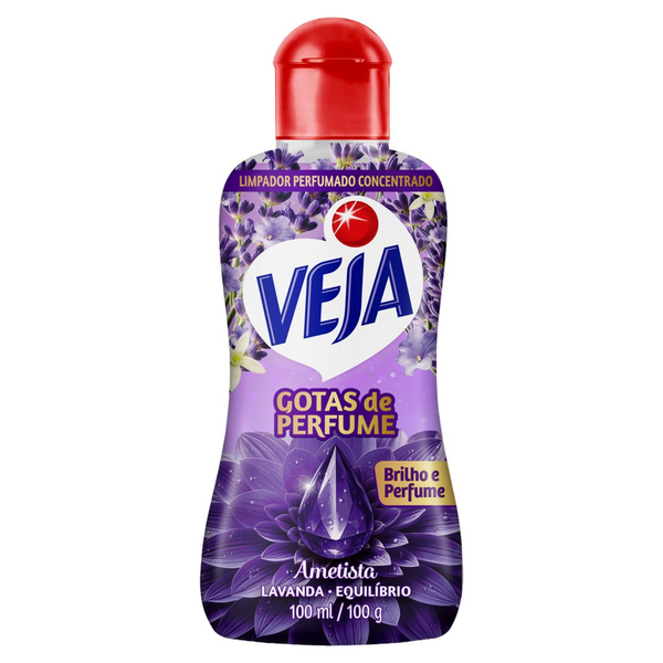 Limpador Concentrado Veja 100ml - Gotas de Perfume - Ametista | Condor