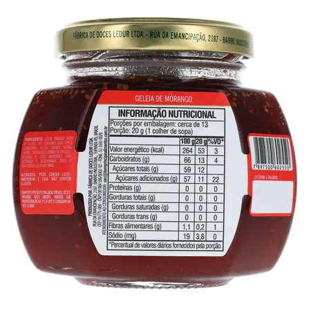 Geleia Bom Princípio Tradicional Morango Pote de Vidro 250gr 360-18