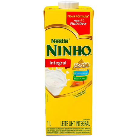 Leite uht ninho 1l integral tampa e rosca