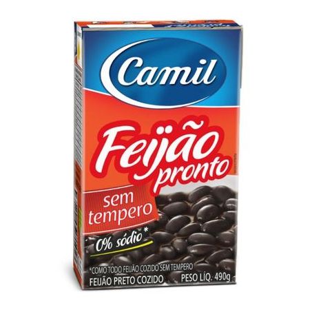 Feijão preto Camil pronto sem tempero 490g