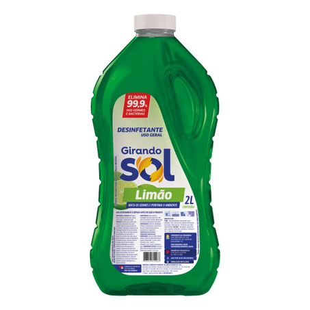 Desinfetante Uso Geral Limão Girando Sol Frasco 2l 