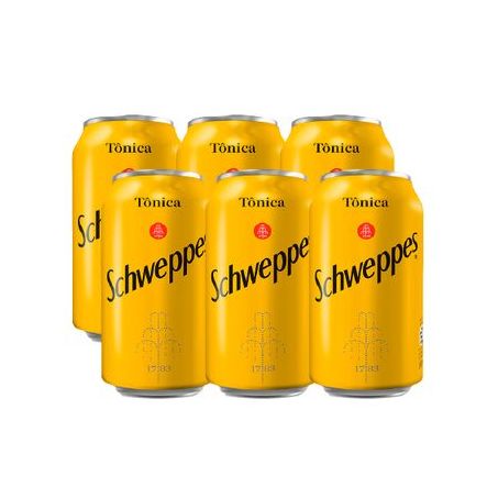 Agua tonica schweppes pcc/06x350ml lata -pacote
