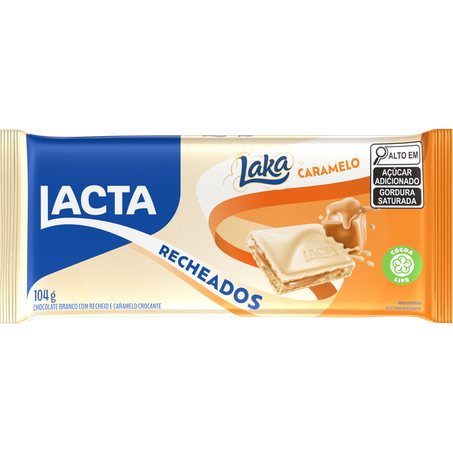 Choc recheado lacta 104g br caramelo