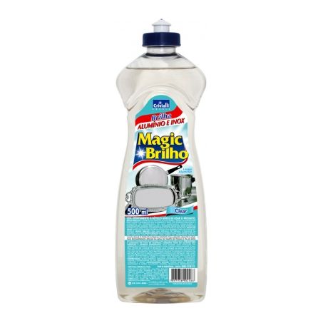 Detergente brilha alumínio e inox magic brilho clear 500ml