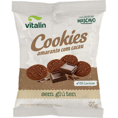 Biscoito cookies vitalin amaranto/cacau 90g
