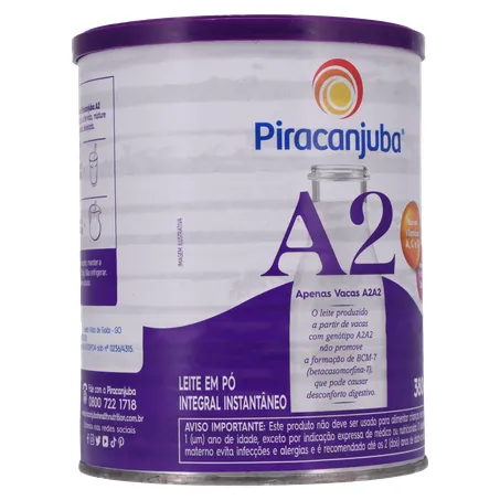 Leite em Pó Instantâneo Tipo A2 Integral Piracanjuba Lata 380g 360-33
