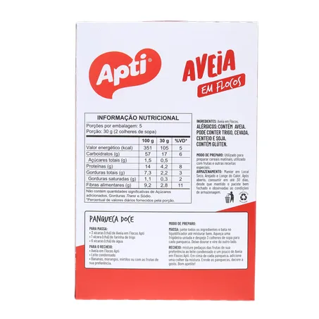 Aveia apti flocos caixa 150g 360-18