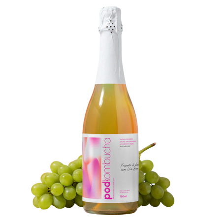 ESPUMANTE DE KOMBUCHA UVA BRANCA 750ML - POD