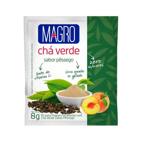 Refresco Magro Chã Verde Pessego Zero 8G