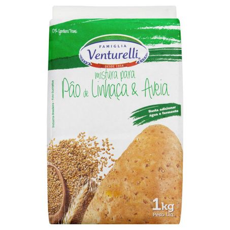 Mistura Pronta Venturelli Para Pão Linhaça e Aveia 1kg 
 