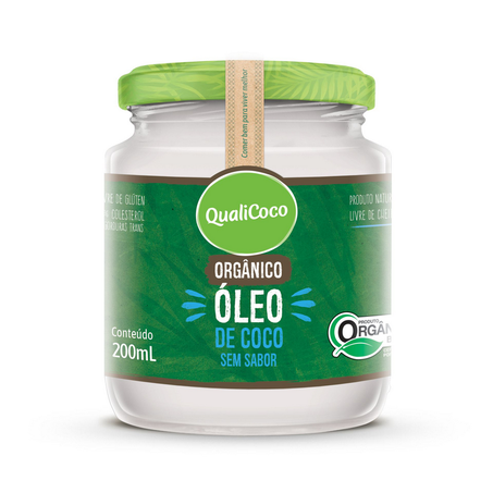 ÓLEO DE COCO QUALICOCO 200ML SEM SABOR ORGÂNICO