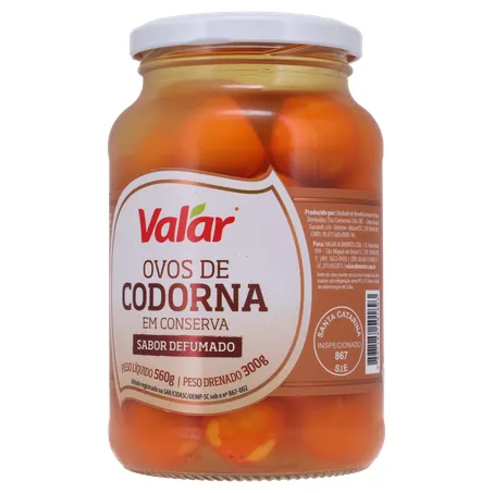 Ovos de codorna valar defumado 300g 360-3