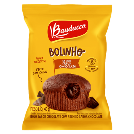 Bolinho bauducco duplo chocolate 40g