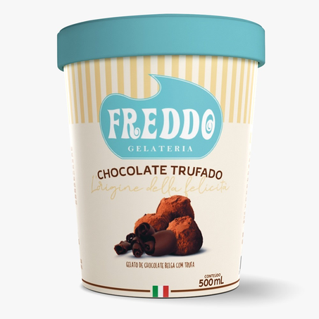 Sorvete chocolate belga freddo 500ml