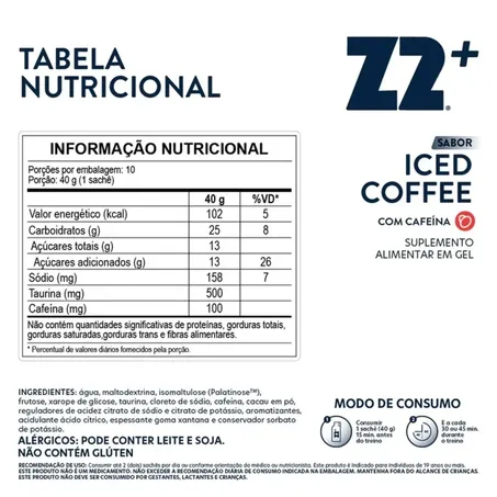 Energy Gel Z2+ Iced Coffee 40g 360-2