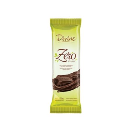 Chocolate divine 20g zero com chocolate amargo