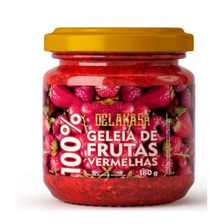 Geleia 100% frutas vermelhas delakasa 180g