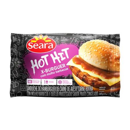 Sanduíche Seara Hot Hit X-burguer Molho Barbecue 145G