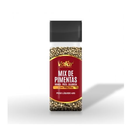 Mix de pimentas valar c/moedor 40g