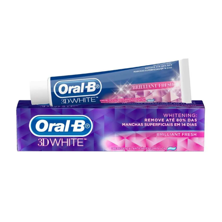 Creme Dental Oral-b 3D White Brilliant Fresh Caixa 70gr