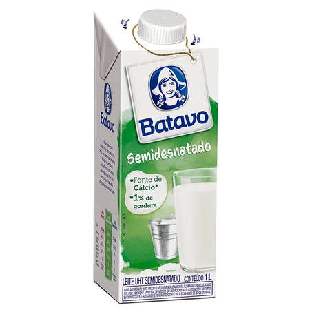 Leite Batavo UHT 1 Litro - Semidesnatado - TP