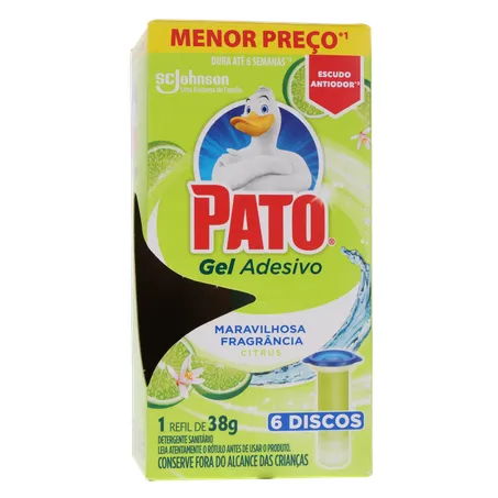 DESODORIZADOR SANITÁRIO EM GEL PATO MENOR PREÇO CITRUS REFIL 38G 360-35