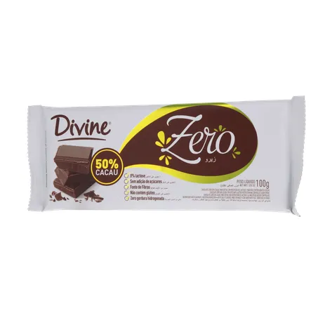 CHOCOLATE BARRA DIVINE ZERO 50% 100G 360-2