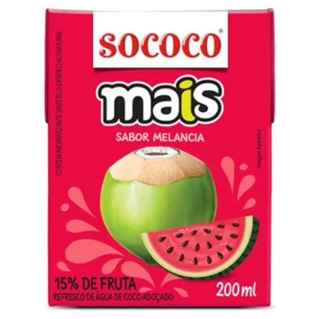 Agua coco sococo 200ml + melancia