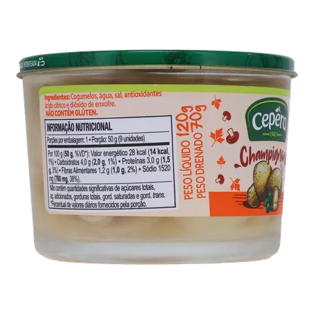 Cogumelos em conserva cepêra champignon 360-30
