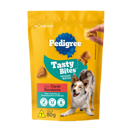 Petisco Tasty Bites Pedigree Carne 80g