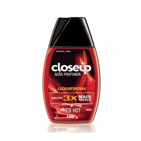 Gel Dental Close Up Liquid Fresh Red Hot Embalagem 100G