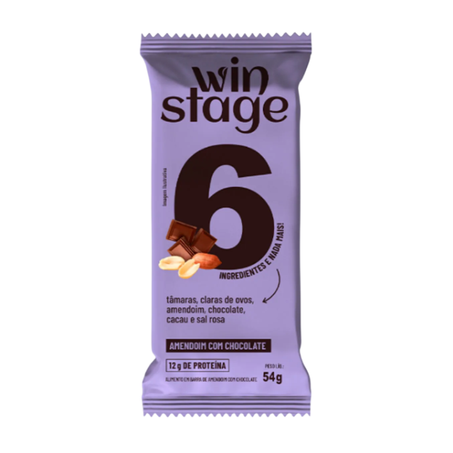 BARRA DE PROTEÍNA WINSTAGE AMENDOÍM COM CHOCOLATE 54G