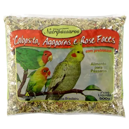 Alimento nutripassaros calopsita agapornis rose face 500g