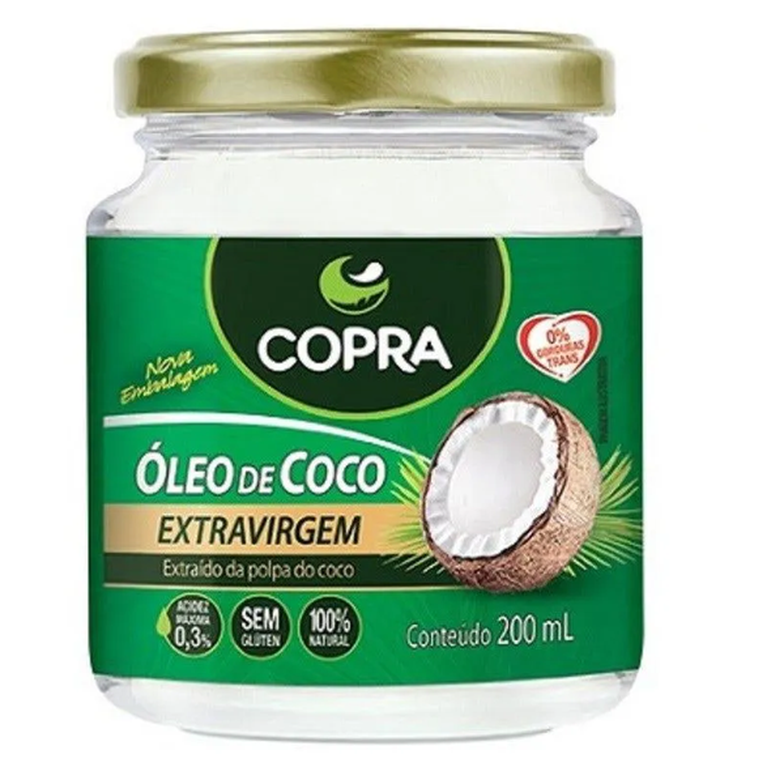 Óleo de Coco Extra Virgem Copra 200ml