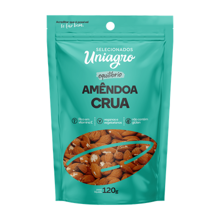 Amêndoa crua uniagro 120g