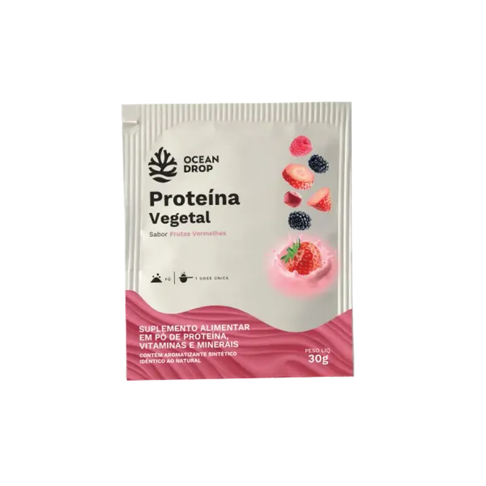 SACHÊ PROTEÍNA FRUTAS VERMELHAS 30G - OCEAN DROP