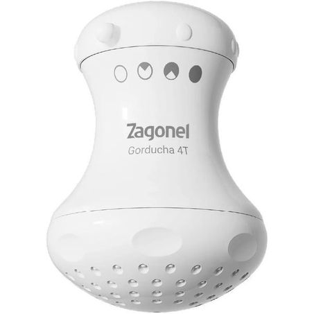 Ducha chuveiro zagonel gorducha 4 temperaturas sem cano branca 220v 5700w und