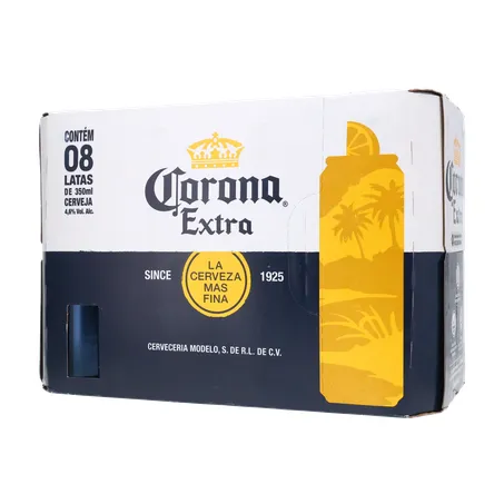 Cerveja corona 350ml lata c/8 und 360-20