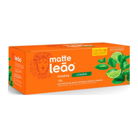 CHÁ MATE LIMÃO LEÃO C/25 SAQUINHOS