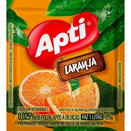 Refresco em po apti 20g laranja (faz 1 litro)