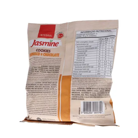 BISCOITO JASMINE COOKIES ZERO AÇÚCAR DAMASCO C/CHOCOLATE 120G 360-20