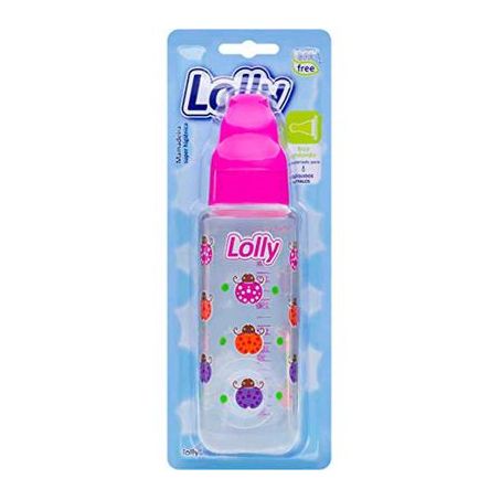 Mamadeira lolly zoo silicone 250ml rosa