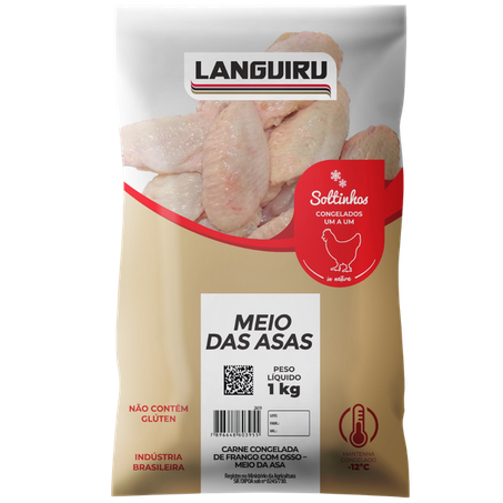Meio da asa languiru congelado 1kg
