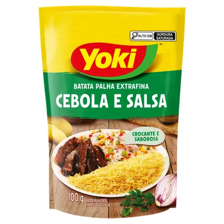 Batata Palha Extrafina Yoki Cebola e Salsa Sachê 100gr