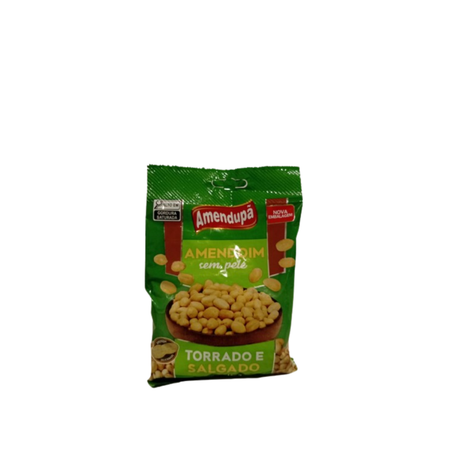 AMENDOIM TORRADO AMENDUPÃ SEM PELE PACOTE 150G