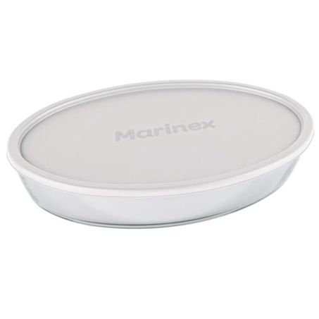 ASSADEIRA REFRATARIA OVAL 3,2 LITROS COM TAMPA MARINEX