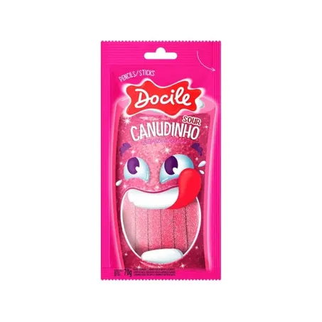 Bala docile 70g canudinho tutti frutti cítrico