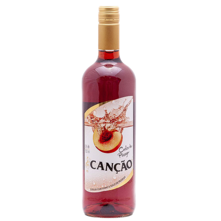 Vinho canção cooler pêssego 2l