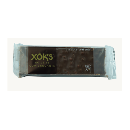 BARRA CHOCOLATE XOKS AO LEITE 27G